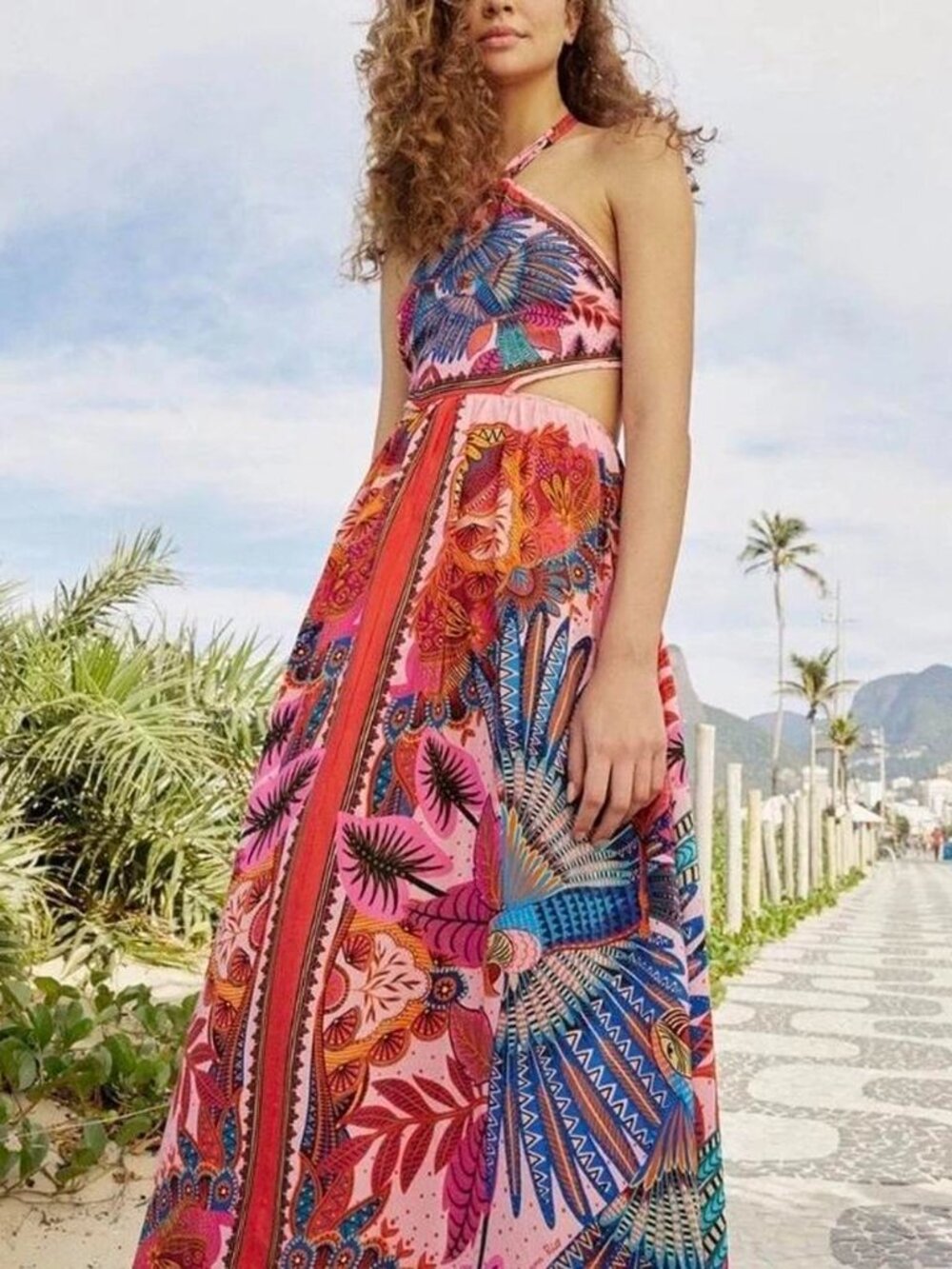 Macaw Scarf Maxi Dress NWT Never Worn - Picture 8 of 8